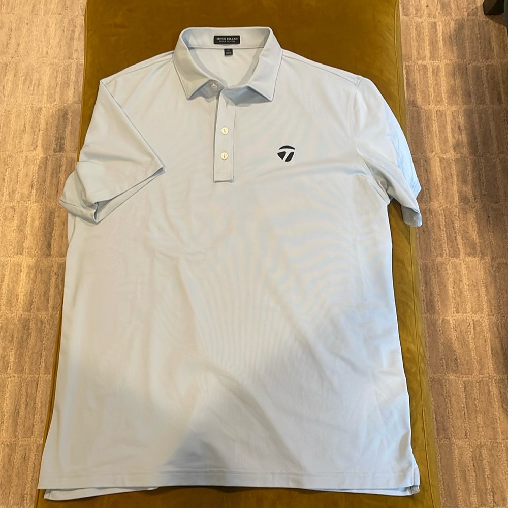 Taylormade Peter Millar Light Blue Polo Shirt